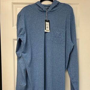 Vineyard Vines Edgartown Whale Long Sleeve Hoodie. Spinnaker color-2xl